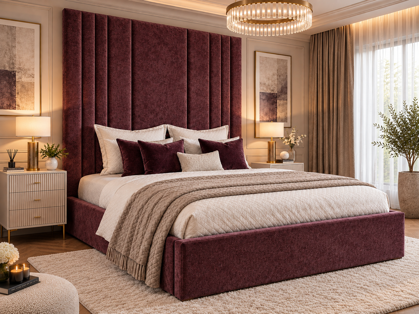 Rabbora New York Tall Headboard Bed