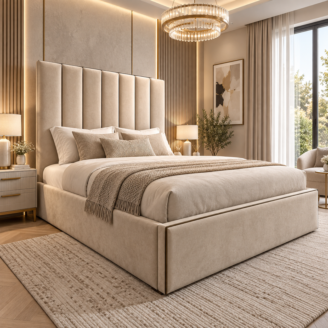 Rabbora Osaka Slatted Upholstered Bed