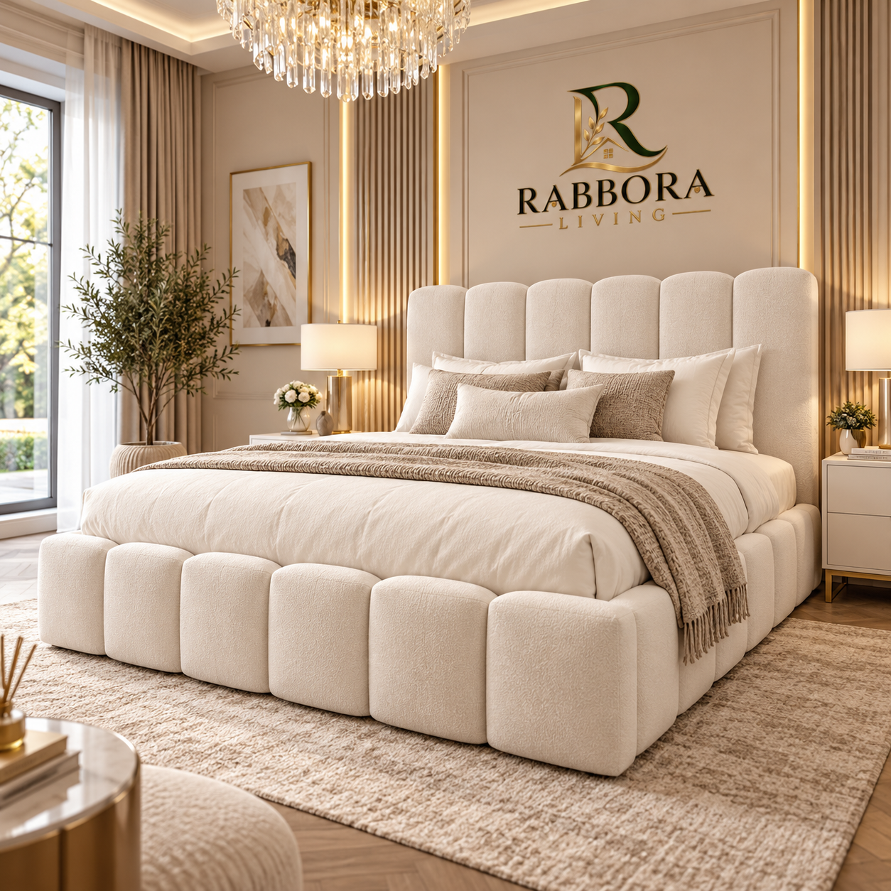 Rabbora Orlando Slatted Ottoman Bed